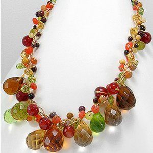 Multi-Color Gemstone Necklace